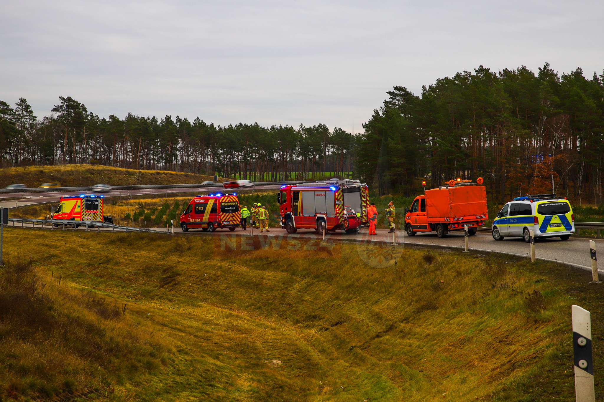 Verkehrsunfall auf A24-Auf- und Abfahrt Kremmen – keine Verletzten