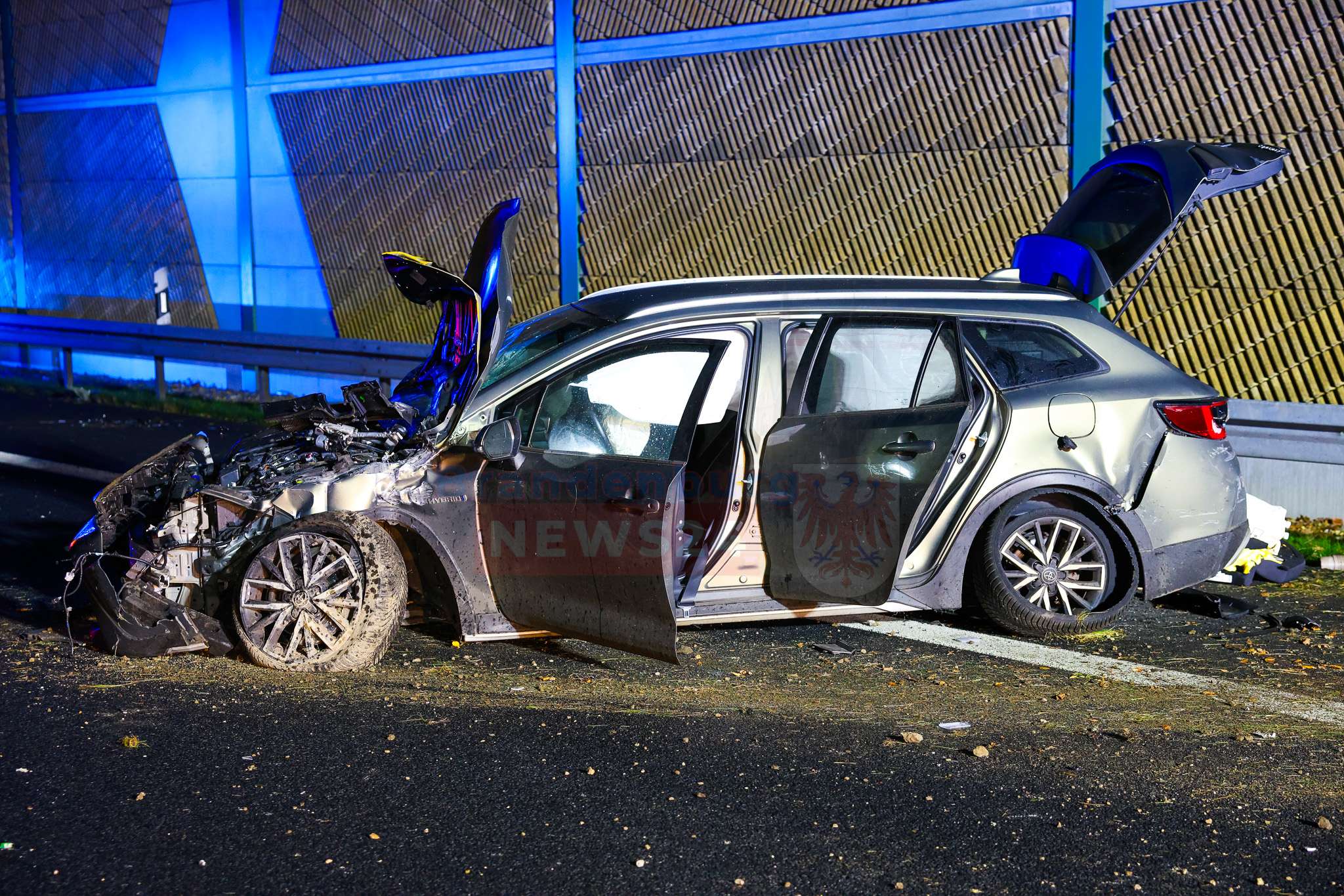 Schwerer Verkehrsunfall auf der A10 bei Birkenwerder