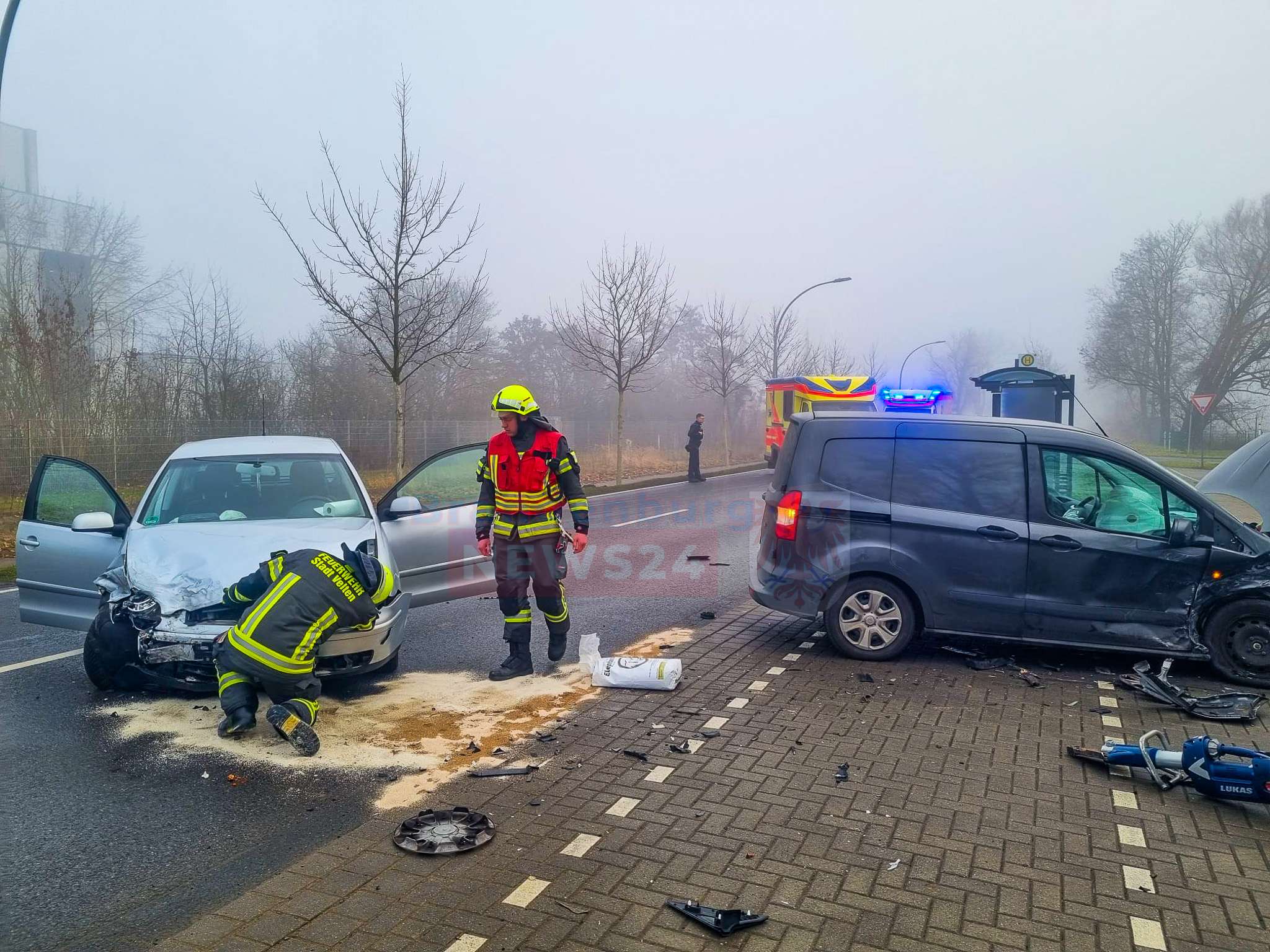 Verkehrsunfall auf der Berliner Straße in Velten
