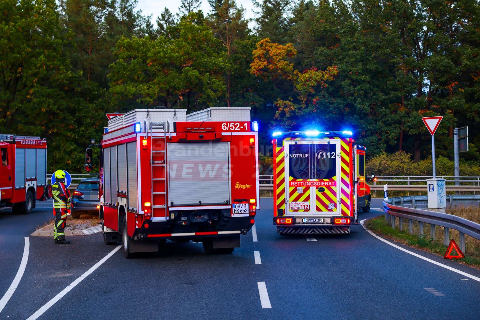 Unfall auf der L191 bei Sachsenhausen – zwei Personen leicht verletzt