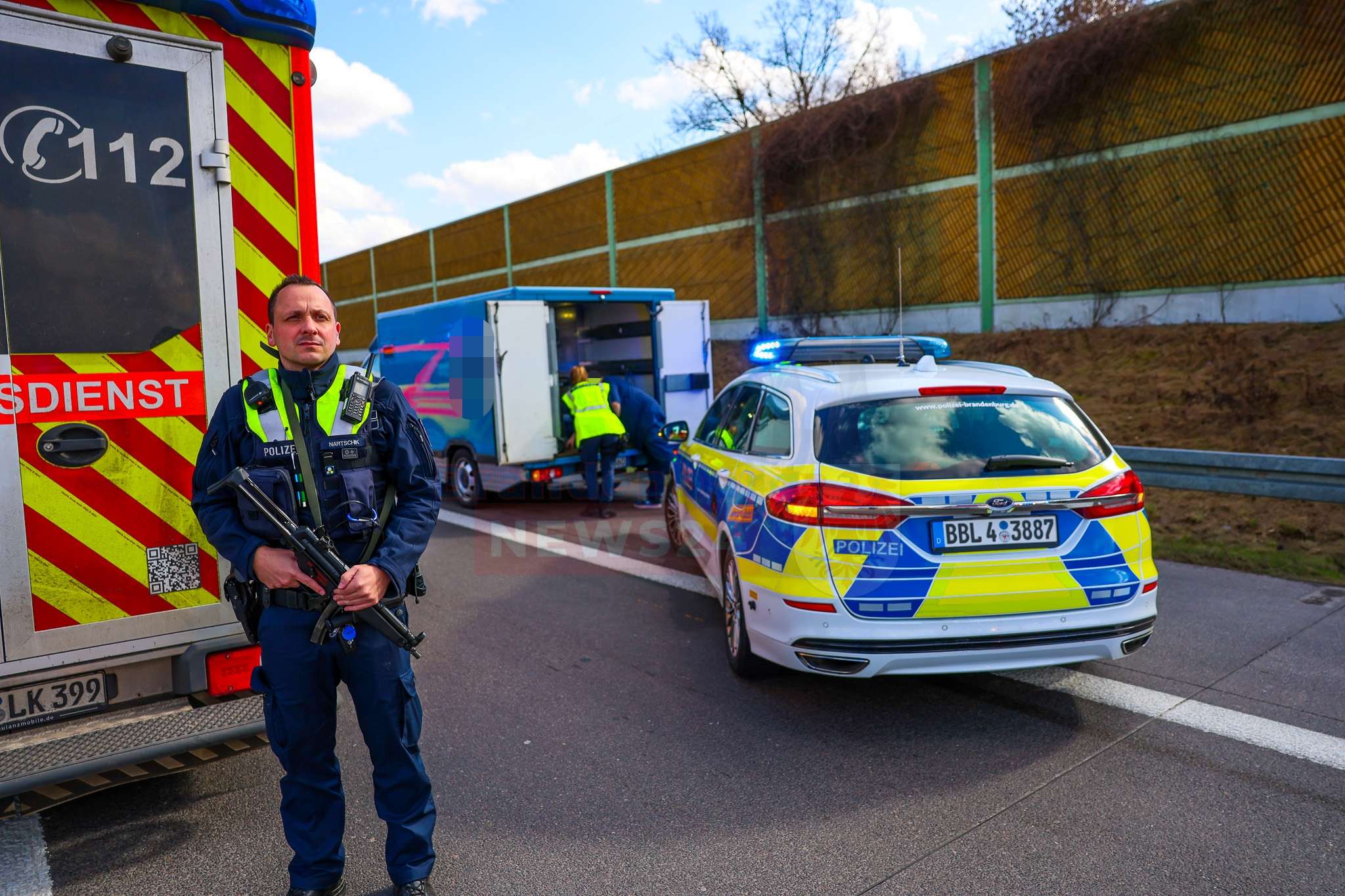 Zwei Verkehrsunfälle auf der A10 bei Oberkrämer – mehrere Verletzte