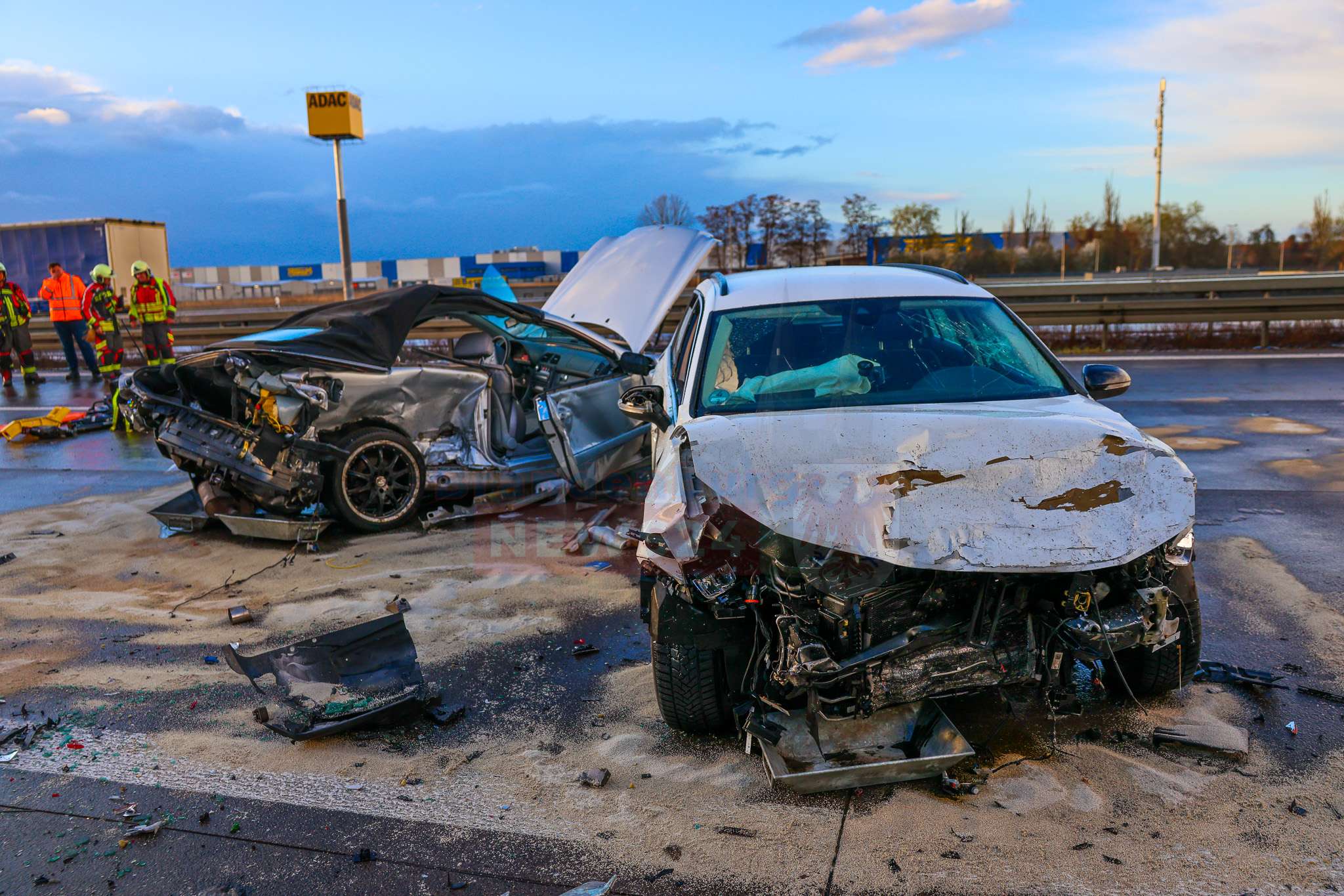 Schwerer Verkehrsunfall auf der A10 nach Hagelschauer