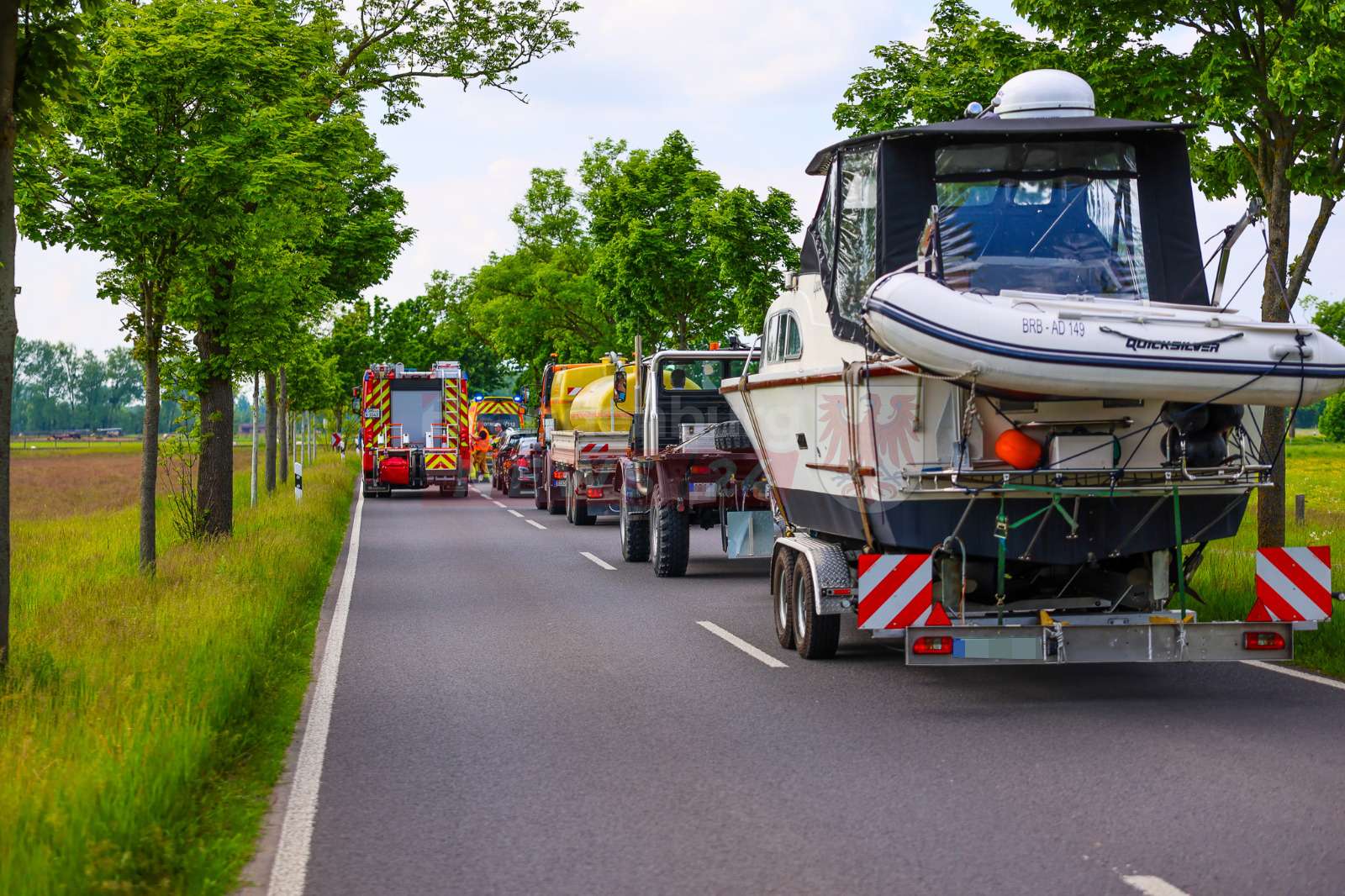 Verkehrsunfall auf der L19 zwischen Sommerfeld und Kremmen